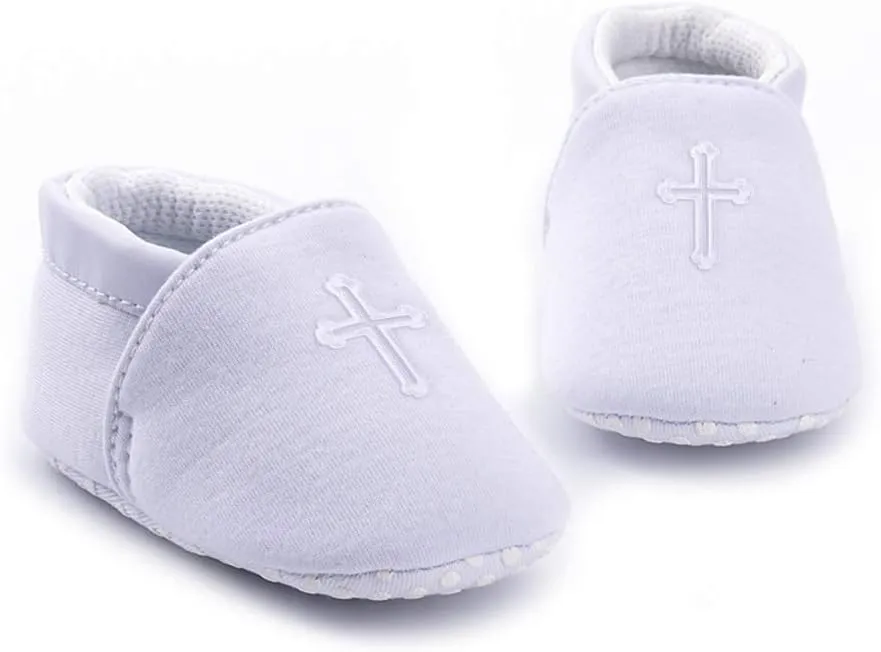 Baby Boys Soft Cross Baptism Christening Shoes Premium Sole Infant/Toddler Sneaker