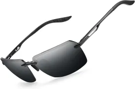 BIRCEN Polarized Sunglasses for Men - UV Protection Sports Sun Glasses Classic Black Shades for Driving Fishing