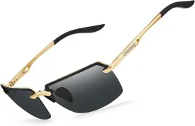 BIRCEN Polarized Sunglasses for Men - UV Protection Sports Sun Glasses Classic Black Shades for Driving Fishing