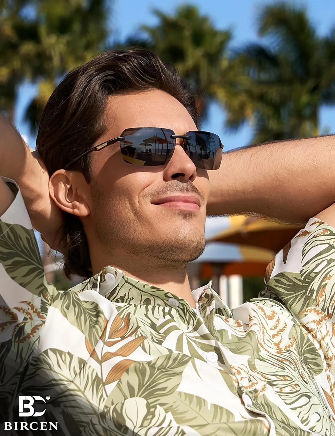 BIRCEN Polarized Sunglasses for Men - UV Protection Sports Sun Glasses Classic Black Shades for Driving Fishing