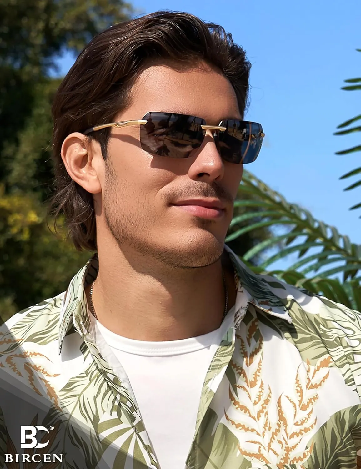 BIRCEN Polarized Sunglasses for Men - UV Protection Sports Sun Glasses Classic Black Shades for Driving Fishing