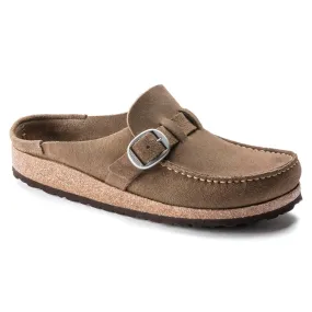 Birkenstock Womens Buckley Suede Leather Clogs in Grey Taupe