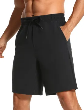 CRZ YOGA Men's Linerless Workout Shorts - 9'' Quick Dry for Running Sports Athletic Gym with Pockets