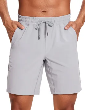 CRZ YOGA Men's Linerless Workout Shorts - 9'' Quick Dry for Running Sports Athletic Gym with Pockets