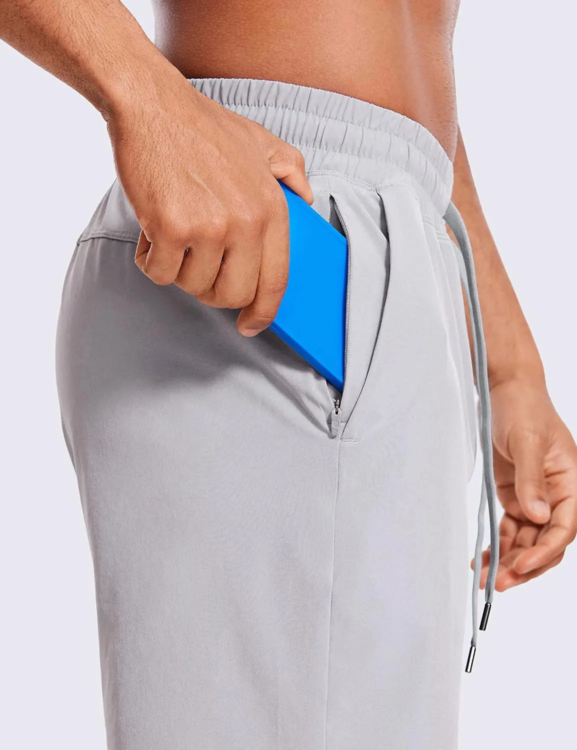 CRZ YOGA Men's Linerless Workout Shorts - 9'' Quick Dry for Running Sports Athletic Gym with Pockets