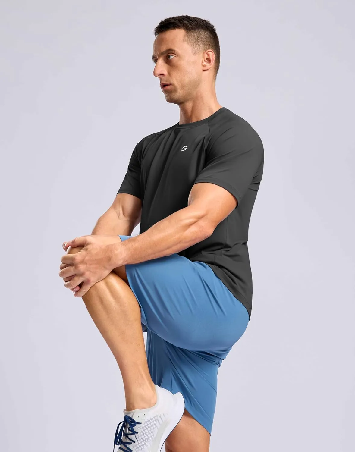 G Gradual Men's Workout Athletic T-Shirts Moisture Wicking Cooling Running Shirts Short Sleeve Performance Tee for Gym Tennis