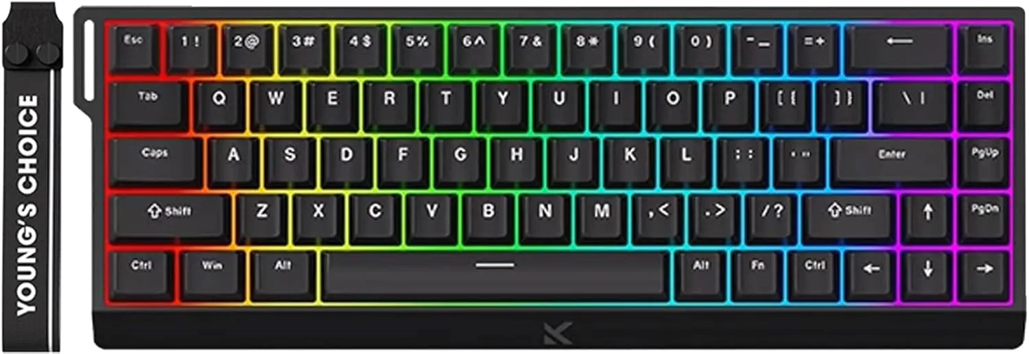 Hyekit x MCHOSE ACE 68 60% Wired Magnetic Switch Mechanical Gaming Keyboard, Rapid Trigger Hall Effect Keyboard, Hyper-Fast Adjustable Actuation, 8K Hz Polling Rate, RGB HotSwap, for PC/Mac, Black