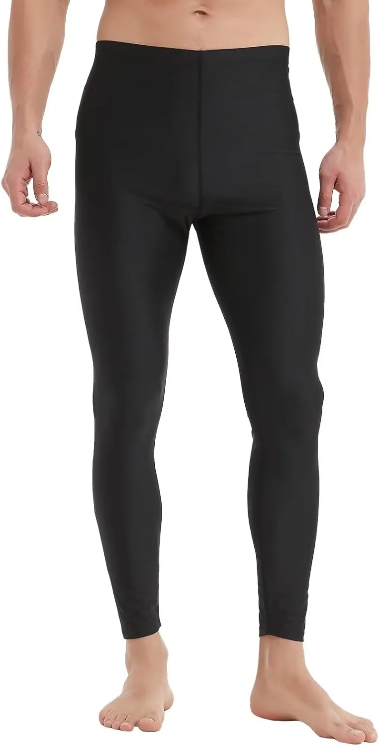 Mens Swim Pants Long UV Sun Protection Swim Tights Surf Water Leggings Rash Guard Swimming Pants Quick Dry