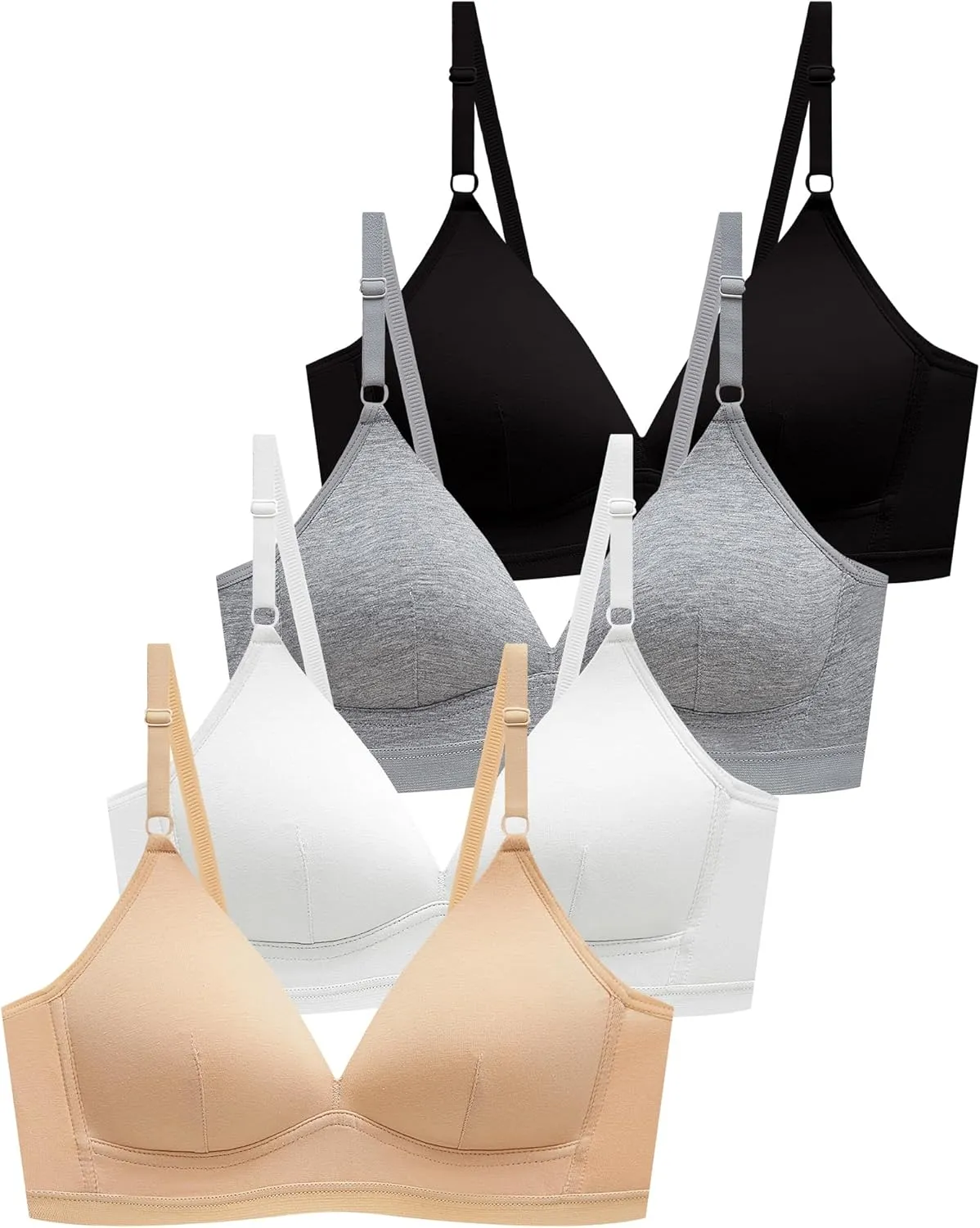 SALIA GIRL Soft Padded Bras for Girls & Teens 12-14, No Wires Cotton Developed Training Bras