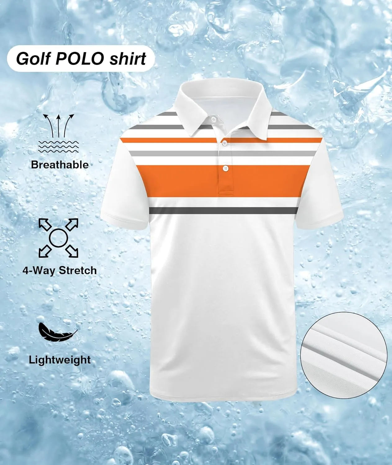 ZITY Golf Polo Shirts for Men Short Sleeve Athletic Tennis T-Shirt