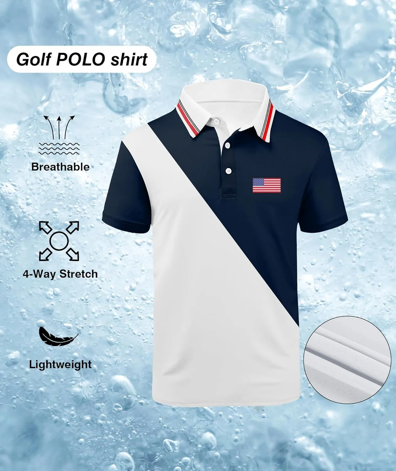 ZITY Golf Polo Shirts for Men Short Sleeve Athletic Tennis T-Shirt